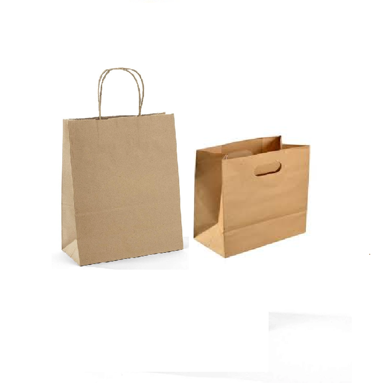 Bolsa de papel con asa twist y asa troquel